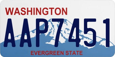 WA license plate AAP7451