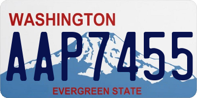 WA license plate AAP7455