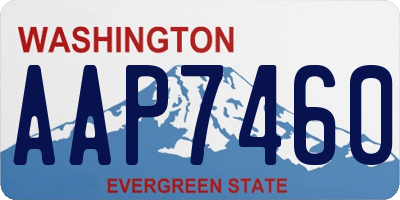 WA license plate AAP7460