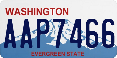 WA license plate AAP7466