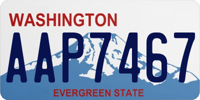 WA license plate AAP7467