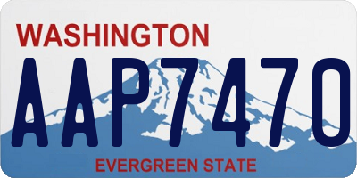 WA license plate AAP7470