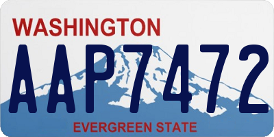 WA license plate AAP7472