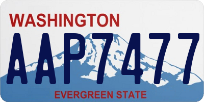WA license plate AAP7477