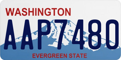 WA license plate AAP7480