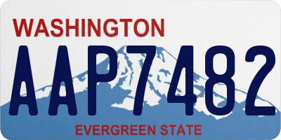 WA license plate AAP7482