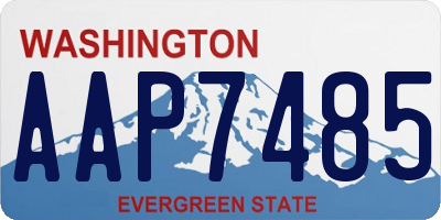 WA license plate AAP7485
