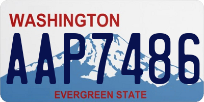 WA license plate AAP7486