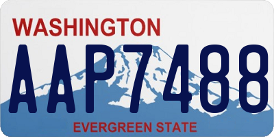 WA license plate AAP7488