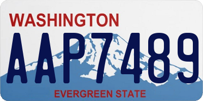 WA license plate AAP7489