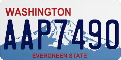 WA license plate AAP7490