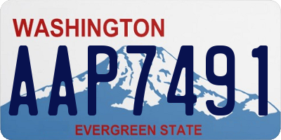 WA license plate AAP7491