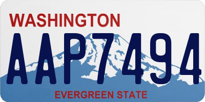 WA license plate AAP7494