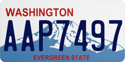 WA license plate AAP7497