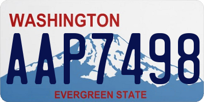 WA license plate AAP7498