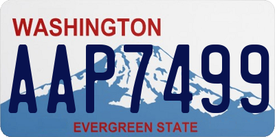 WA license plate AAP7499