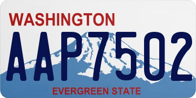 WA license plate AAP7502