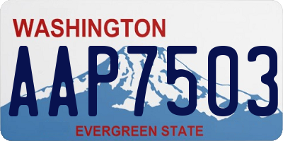 WA license plate AAP7503