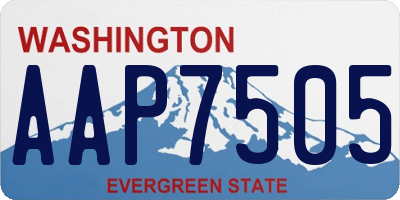 WA license plate AAP7505