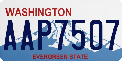 WA license plate AAP7507