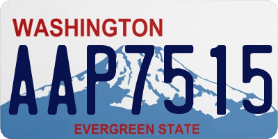 WA license plate AAP7515