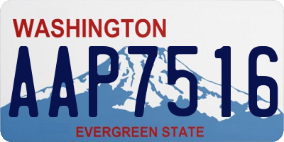 WA license plate AAP7516