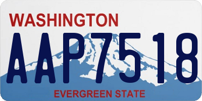 WA license plate AAP7518