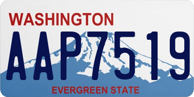 WA license plate AAP7519