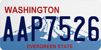 WA license plate AAP7526
