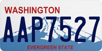 WA license plate AAP7527