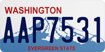WA license plate AAP7531