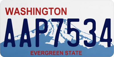 WA license plate AAP7534