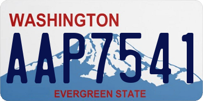 WA license plate AAP7541