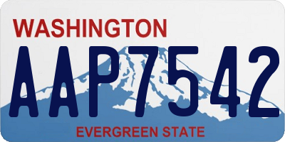 WA license plate AAP7542