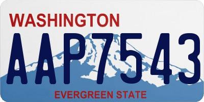 WA license plate AAP7543