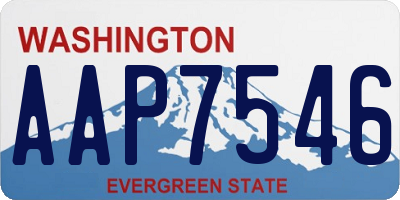 WA license plate AAP7546