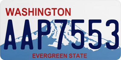 WA license plate AAP7553