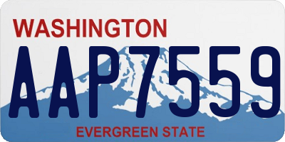 WA license plate AAP7559