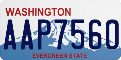 WA license plate AAP7560