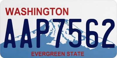 WA license plate AAP7562