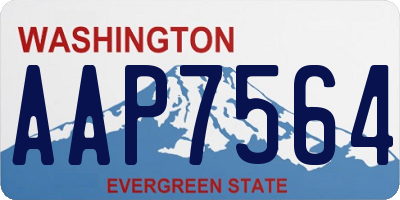 WA license plate AAP7564