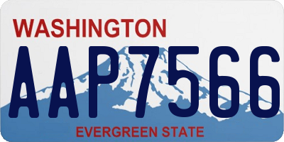 WA license plate AAP7566