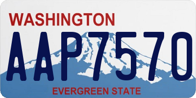 WA license plate AAP7570