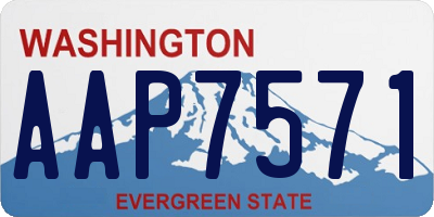 WA license plate AAP7571