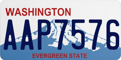 WA license plate AAP7576