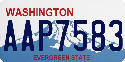WA license plate AAP7583