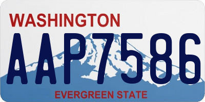 WA license plate AAP7586