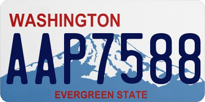 WA license plate AAP7588