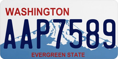 WA license plate AAP7589