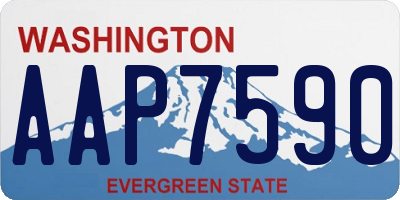 WA license plate AAP7590